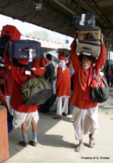 Porters in Haridwar Train Station